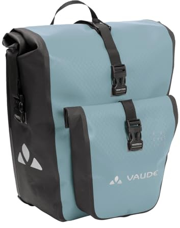 VAUDE Fahrradtaschen für Gepäckträger Aqua Back Plus in blaugrau, 2X Hinterradtasche wasserdicht, Fahrrad Gepäckträgertasche hinten, einfache Befestigung – Made in Germany