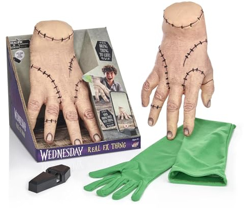 Giochi Preziosi Mano Real FX Mercoledì, Kit Effetti Speciali con Guanto Green Screen e App per Giochi Bambina, Ideale per Halloween, con Supporto per Telefono Incluso