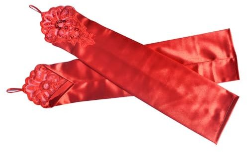 Sihaby Damen 1920er Satin Handschuhe,Langer Opernhandschuh,Formelle Brauthandschuhe,Eleganz Kleid Handschuhe für Tanzabend Party Gatsby Party