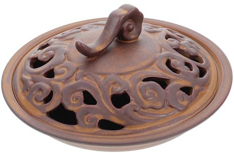 OUNONA Adorno Quemador de de cerámica Decoraciones para el hogar caldero de Hierro Fundido decoración Vintage Titular de decoración del hogar sándalo Base