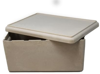 WISSNER® RE-Wood Box groß mit Deckel stapelbar - Natur