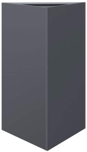 vidaXL Pflanzkübel Anthrazit Dreieckig 50x43x75 cm Stahl