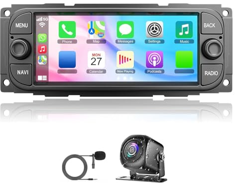 Estéreo de Coche para Grand Cherokee Ram, 2G+32G, Andriod 13, Radio de Coche con Pantalla Táctil IPS de 6,86 Pulgadas con y Android Auto