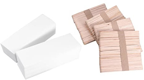 Beaupretty 400stücke Haarentfernungswachs Mit Baumwolle Wachsstreifen Und Holz Wachsstäbchen Enthaarungsstreifen Papierenthaarungsstreifen Gesichtswachsstreifen Enthaarungswachsstift Für Körp