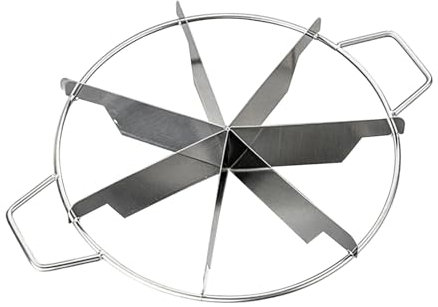 Ghjkldha Cake Cutter Slicer | Stainless Steel Cake Divider Cutter - Round Non Stick Pastry Cheese Pizza Cutting Press Tool for Even 6/7/8 Slices