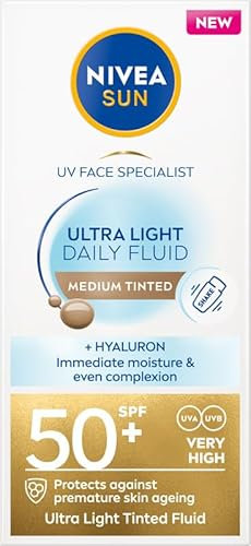 NIVEA SUN Ultra Light Daily Fluid MEDIUM Tinted SPF50+ 40ml