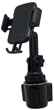 NUOBESTY Soporte para Teléfono Portavasos para Coche Ajustable Compatible Vehículos Material Duradero Base Expandible Fácil De Instalar Color Negro Adecuado para Viajes y Navegación