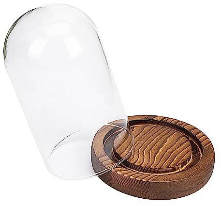 YBAAKZIIR Cupola per espositori in Vetro ， 1 Set di paralumi for candelieri in Vetro, espositore a Cupola, a Campana, in Vetro for Candele, con estremità Aperta.(Assorted Color,13x9cm)
