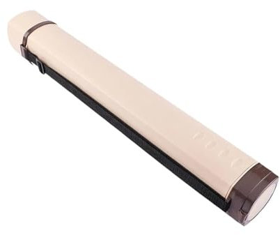QAUUCP Transportrolle Zeichenrolle Poster Storage Tube Document Storage Tube Expanding Carry Case Scrolls Holder Blueprint Case Tube for Drawings, Blueprints zur Aufbewahrung von Plänen(Beige)