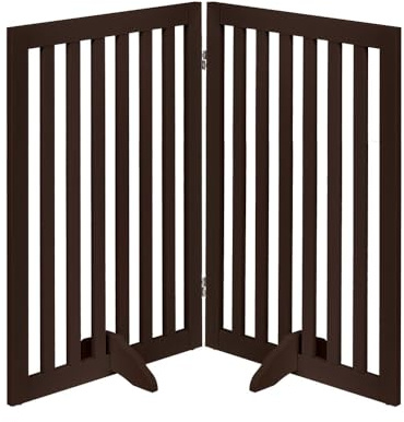 unipaws 91 cm H fristående husdjursgrind för hund och katt, hundgrindar av trä för dörröppning, trappor, rumsavdelare, steg över vikbart husdjursstaket för huset, expanderbar barriär, inomhusbruk