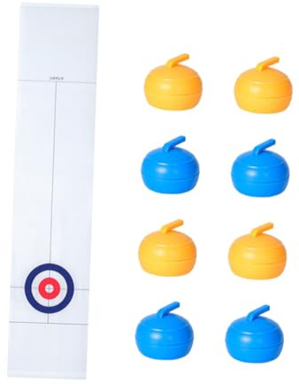 ERINGOGO 1 uppsättning Bord Curling Spelset Bärbart Inomhus Curling Brädspel för Familj och för Picknick och Samlingar Utvecklar Logiskt Tänkande och Koordination