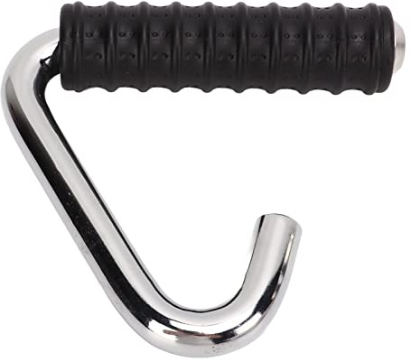 CHEOTIME Pull Up Handles, Gym C Shaped Cable Attachment Rubber Covered Fitness Grip Iron Pull Bar for Home Gym Workout and Strength Training Machines