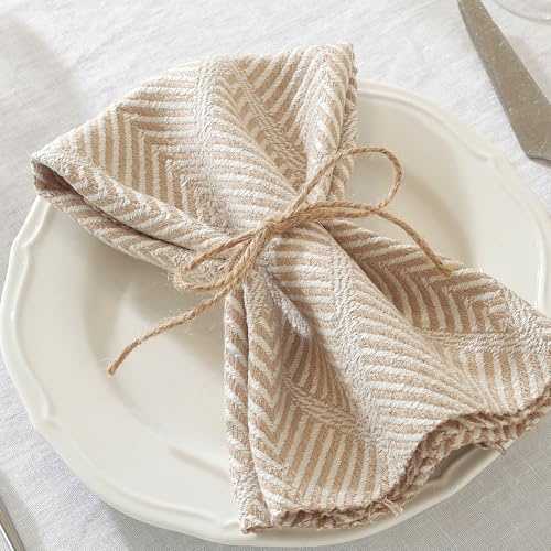 Cloth Napkins Set of 6 Reusable Bohemian,UWWGKK 17x17 Inch Napkins Cloth Washable for Dinner, Restaurant,Wedding,Hotel