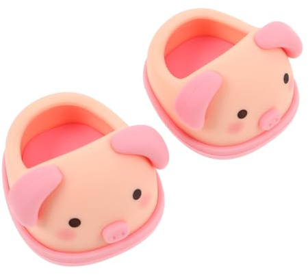 BCOATH Stehfähige Puppenschuhe Niedliche Miniatur Simulation Weiche Babypuppen Schuhdekoration Vielseitig für Rollenspiele und Puppenkostümzubehör Kleine Tiermotiv Schuhe