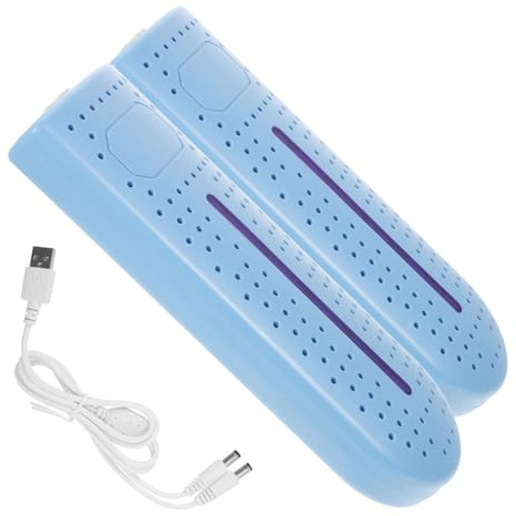 HEMOTON Multifunktionaler Schuhtrockner 1 Paar 220v 12w mit Abs | Gleichmäßige Erwärmung, Schnelle Trocknung, Konstante Temperatur, für Outdoor Einsatz, Blaue USB Lichtvariante