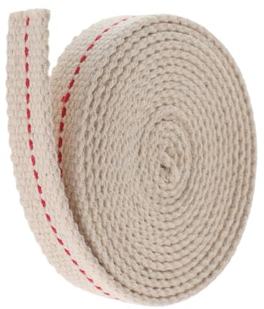 UKCOCO Mèche Plate en Coton 1,5 Cm de Large, Mèche de Remplacement pour Lampe à Pétrole et Lanterne Tempête, 2 Mètres par Paquet, pour Camping et Éclairage Intérieur