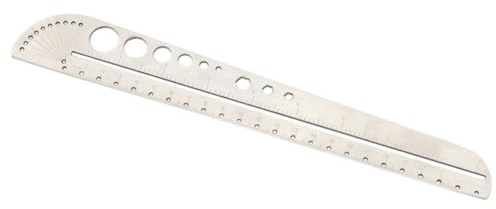 Generico Righello Strumento Inossidabile in Multifunzionale Geometrico Acciaio e Compasso Goniometro Resistente per Disegno Tecnico e Mappe per Uso Professionale e Outdoor