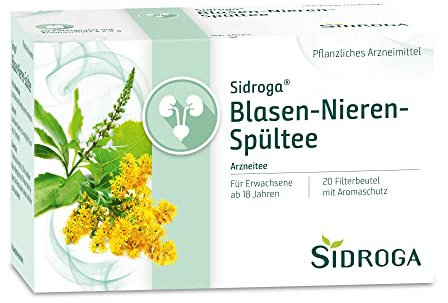 Sidroga Blasen-Nieren-Spültee – Pflanzlicher Arzneitee zur Durchspülung der ableitenden Harnwege - bei leichteren Harnwegsbeschwerden & zur Verminderung der Nierengrieß-Ablagerung - 20 Teebeutel à 2 g