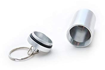 Pillendose silber 68 x 31 mm Pillenbox Tablettendose Schlüsselanhänger Alu Mini Box Dose Pillen Kapsel Aufbewahrungsbox