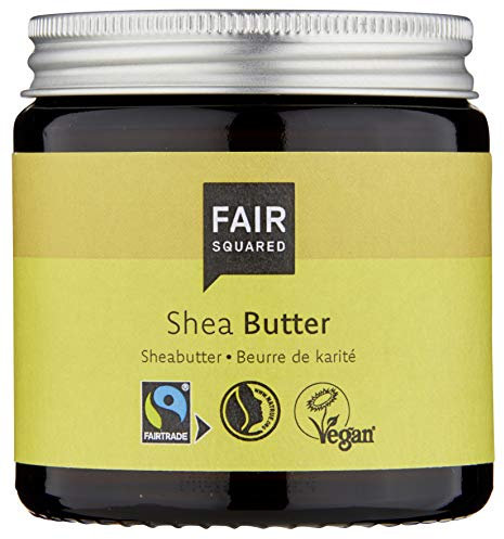 FAIR SQUARED Shea Butter (Bio) 100 Gramm - Vegane Naturkosmetik im Zero Waste Mehrweg-Glastiegel