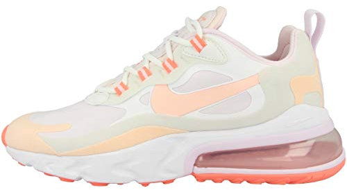 Nike W Air Max 270 React, Scarpe da Corsa Donna, Multicolore (Summit White/Crimson Tint-Light Violet), 36.5 EU