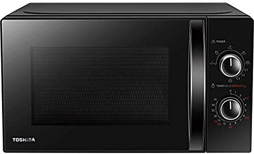 Toshiba MW-MG20P (BK) Forno a Microonde con Grill 800 W con Crispy Grill 1000 W, 20 litri, Nero