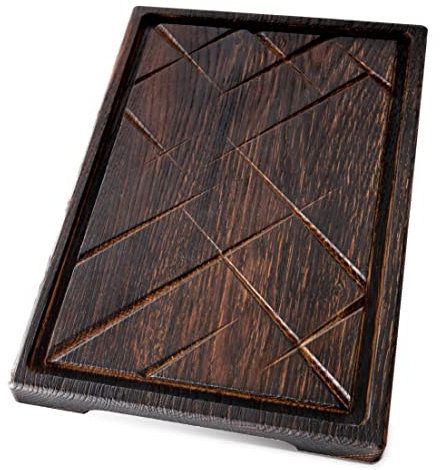 TESLYAR Steak Brett Servierbrett Holz Eichenholz 30x20cm (Medium) - Steak Servierplatte/Steakbrett Schneidebrett aus Massivholz Massiv/Holzbrett Küche/Vesperbrett Holz & Küchen Utensilien