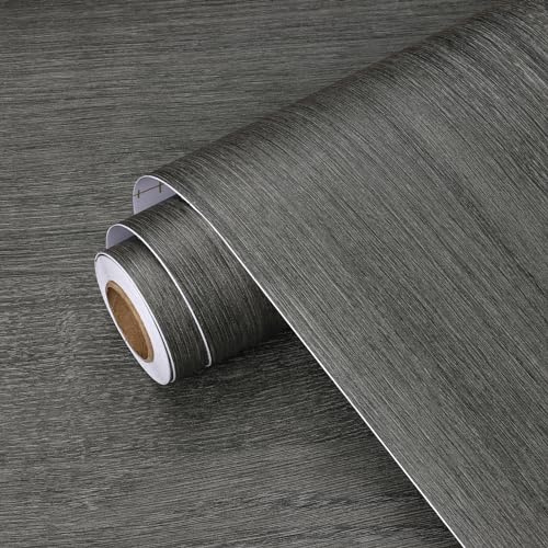 Yullpaper Carta Da Parati Adesiva Legno Grigia Carta Pellicola Adesiva Per Mobili Pareti Rivestimento Cucina Mobili Adesivo Carta Da Parati Camera Da Letto Lavabile Rotolo 40 cm x 200 cm