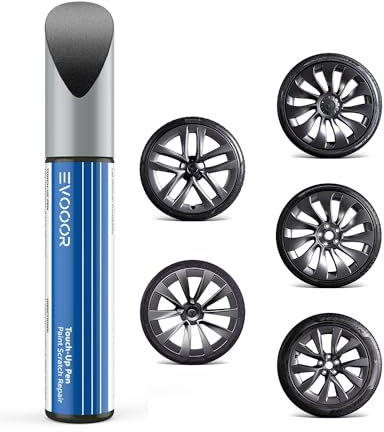 EVOOOR Tesla Felgen Lackstift- DIY Felgen Reparatur Farbe Matched Touch Up Farbe für Model 3 20 Zoll/Model Y 21Zoll/Model S 21Zoll/Model X 20 Zoll/Model S 22 Zoll(Schießpulver)