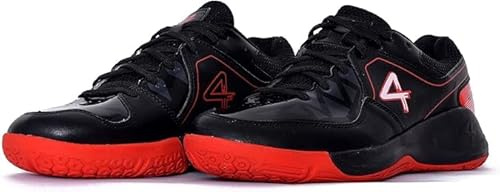 SEGA Hyper, Lace Up Power Cushioned Badminton Shoes. Non Marking Shoes Multipurpose Tennis,Squash and Volleyball Trainers (Black, UK Footwear Size System, Adult, Men, Numeric, Medium, 12)