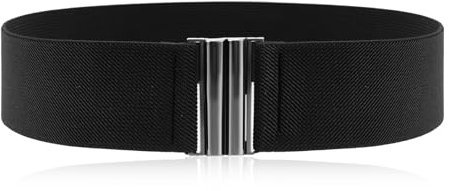 Taillengürtel Schwarz Breiter Gürtel Damen Für Kleid Elastischer Gürtel Wide Elastic Belt For Women Breiter Taillengürtel Adjustable Waistband Verstellbarer Mit Flacher Für Jeans, Hosen, Kleider