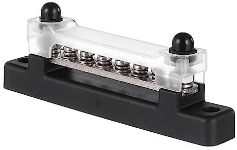 Gadpiparty 1 Stück 6 Stromschiene Erdungsschiene Klemmleisten 12v Verteilerklemme Sammelschienenblock Klemmenblock Terminal Kupferreihe Boden 150a Wagen pbt