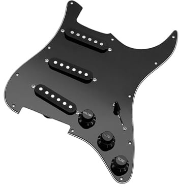 2er-Pack SSS-Schlagbrett-Tonabnehmer für E-Gitarre. Schöne schwarze Gitarren-Schlagbrett-Teile Schlagbrett Tonabnehmer Set