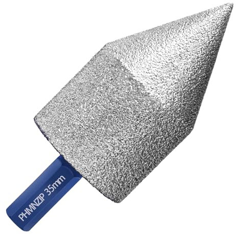 Puntas de Chaflán de Diamante 35 mm Broca Fresado Diamantes Mango Hexagonal Biselado Fresas de Rectificado para Agrandar y Forma a Agujeros Existentes en Cerámica Mármol Granito Artificial Rosca