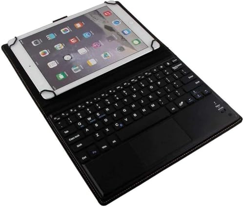 theoutlettablet® Funda con Teclado Bluetooth y touchpad Compatible con Tablet OUKITEL RT5 RT6 RT7 RT8 RT9 OKT3 OT5 OT6 OT8 OT5s OT11 Color Negro (Incluye la ñ)