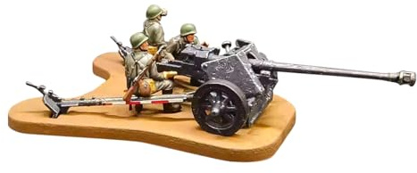 WANENGEDIY Militärisches Figurenset mit Deutschem Pak-40-Panzerabwehrkanonenmodell im Maßstab 1:72 Soldaten und Militärbasis Militärisches Kampfspielzeug Militärisches Modell Sammlerstück