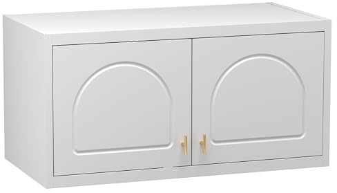 Polup Wall Cabinet with Doors, Small Hanging Cabinet for Kitchen Pantry