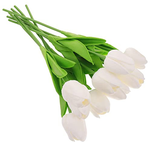 HOOTNEE 10stücke Pu Künstliche Tulpen Blumenstrauß Für DIY Dekoration Realistische Nachbildung Für Hochzeiten Shower Und Inneneinrichtung