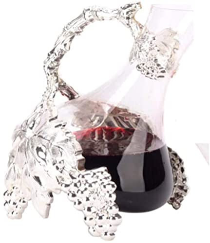 Carafe à décanter à vin en cristal français continental - 1000 ml - Argent