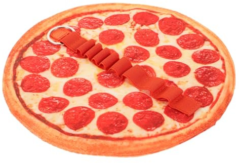 jojofuny Leichtes Kompaktes Federmäppchen aus Canvas mit Realistischer Pizza Form zur Aufbewahrung von Stiften und Schreibutensilien im Schulalltag