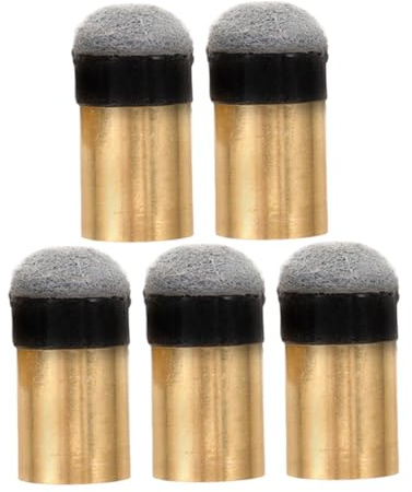 POPETPOP 5pcs Cue Tips 10mm for Pool Cue Stick Copper Imitation Leather Easy Installation Stability Assurance for Pool Stick