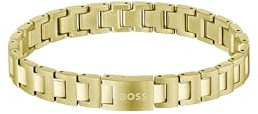 BOSS Jewelry Pulsera de Eslabones para Hombre Colección CANDOR JEWELRY en Oro Amarillo - 1580753