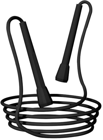 Huotflame Corde à sauter réglable - Poignée hexagonale - Corde en PVC de 2,8 m - Poignées transparentes - Pour fitness, entraînement en plein air, sport scolaire et compétition - Noir et violet