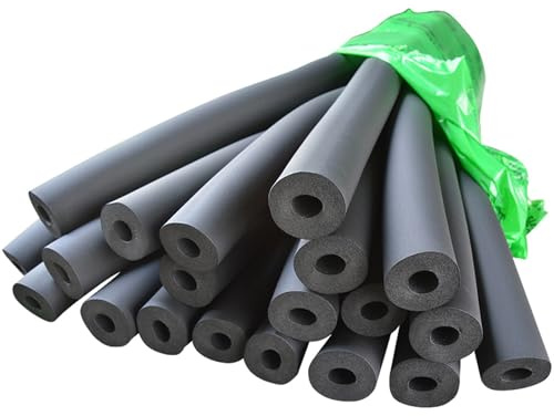 Rohrisolierung Schaumstoffrohr, 1,9 m lang, Flexibler Isolierschlauch, Schalldämmung Schaumstoffschlauch für Heizungsrohre Klimaanlagen und Dachgepäckträger, schwarz(ID 110mm x T 20mm)