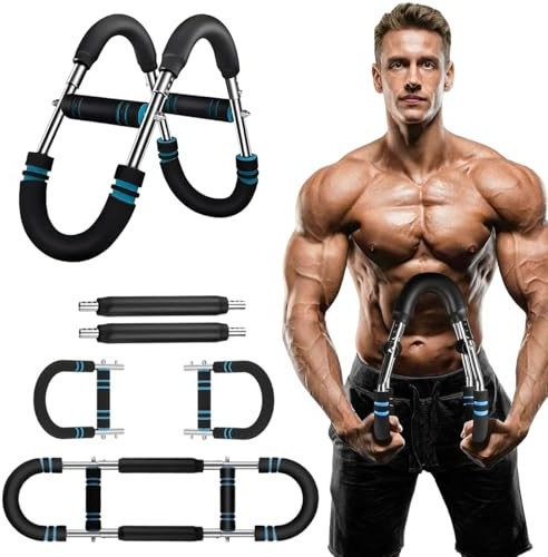 Twister Armtrainer, Verstellbares Brust Trainingsgerät, U-förmige Brustarm Expander (30-50 kg/70-110 lb), Brusttrainer für Männer, Tragbarer Federwiderstand für Heimtraining, Büro & Reise