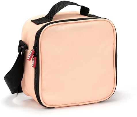Tatay Bolsa Térmica Porta Alimentos Triple Capa Aislante Cuerpo Semirrígido | Bolsa Térmica Porta Alimentos | Capacidad 3 L | Medidas 22,5x10x22 cm | Colección Urban Food Casual | Peach Fuzz