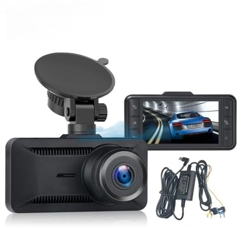 Oryzon 4K Dashcam mit 3,94 Bildschirm/Vorne & hinten/Autokamera mit 170° Weitwinkelansicht/Nachtsicht/Parküberwachung/G-Sensor–Loop-Aufnahme, ideal für sicheres Fahren (Acc-Abwärtskabel)