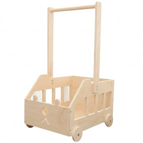 Baby duschlåda, mobil leksak och klädförvaringskorg med hjul, förtjusande vagndesign babykorg för barnkammare