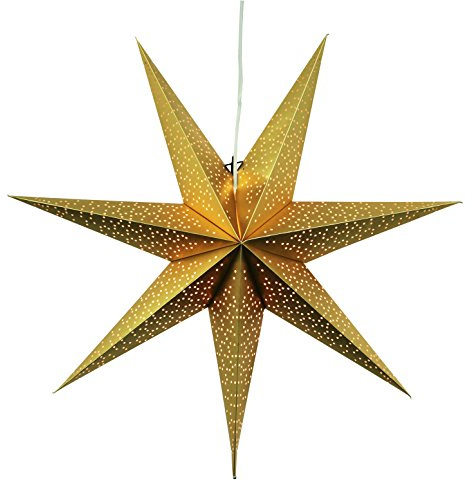 Best Season Papierstern Dot 70 circa 70 x 70 cm, inklusive Kabel, gold 231-53