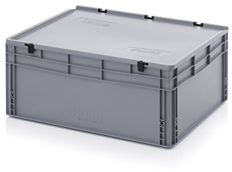 Auer Packaging Eurobehälter 80 x 60 x 33,5 mit Scharnierdeckel inkl. gratis Zollstock